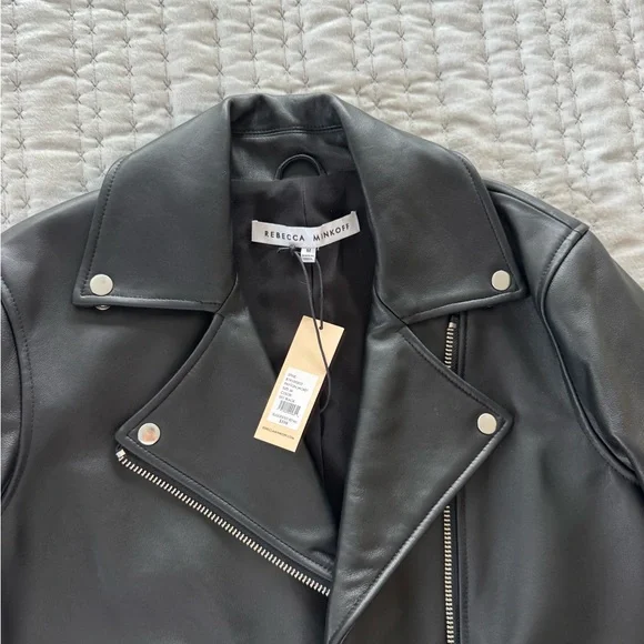 Rebecca Minkoff Black Leather Moto Jacket - Picture 4 of 5